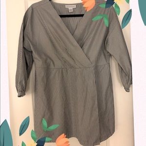 Motherhood Maternity Striped Nursing Blouse